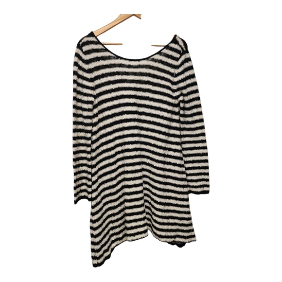 Free People Black and White Striped sweater Dress - Picture 2 of 6